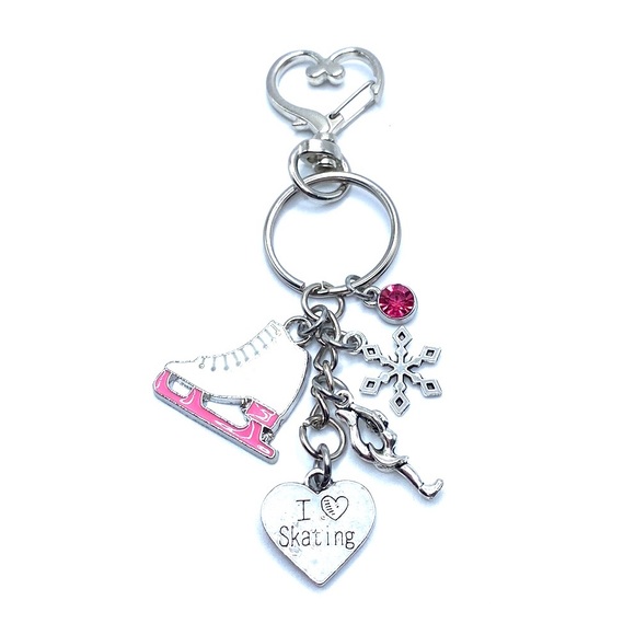 Ice Skating Keychain Bag Charm Figure Skater - Picture 7 of 8